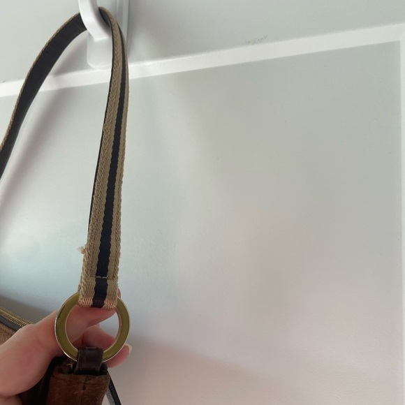 "Chestnut Grace" Kate Spade Italian Suede Shoulder Bag -- Holiday Gift Ready - Picture 5 of 15